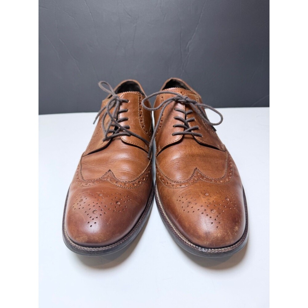 Cole Haan Benton Wingtip Oxford Men 11 M British Tan Leather Brogue C24116